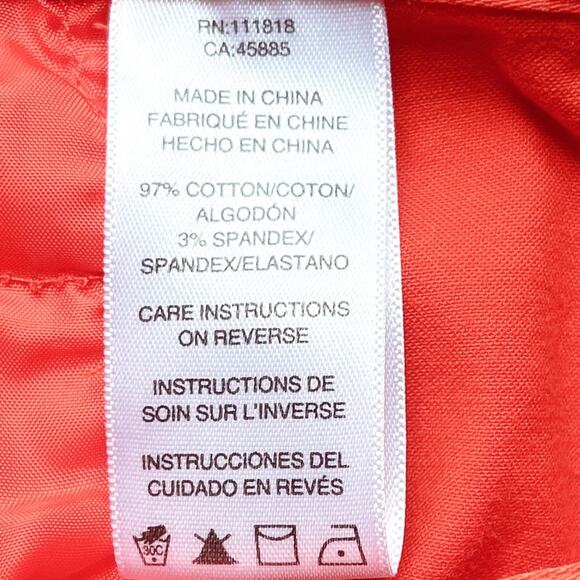 MICHAEL Michael Kors Women's Pants Size 8 Orange Ankle Length Zip Front Pockets - Picture 8 of 9